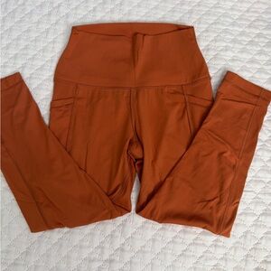 Yogalicious Women's Capris in Rust Orange